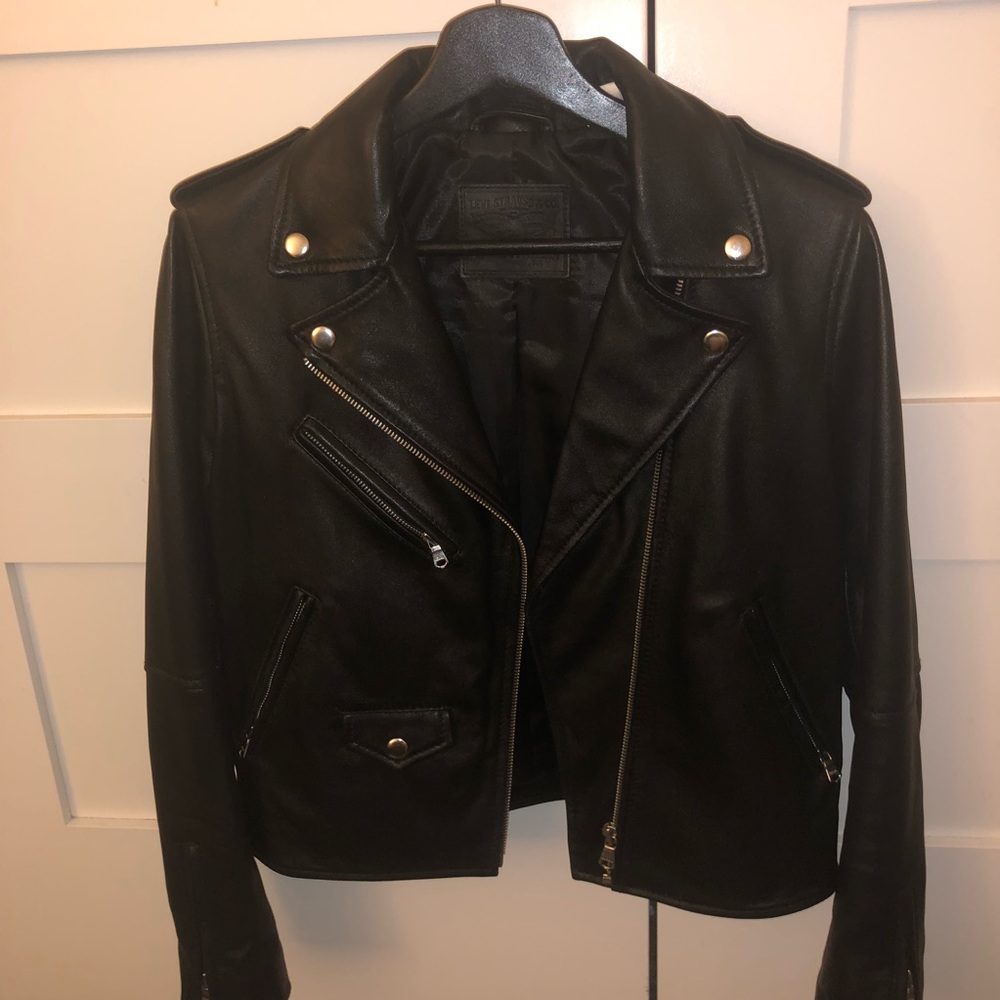 Levi’s Moto leather jacket xs!
